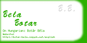 bela botar business card