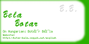 bela botar business card